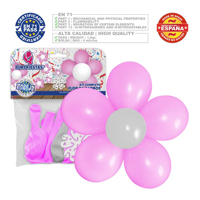kit flor de globos *rosa*