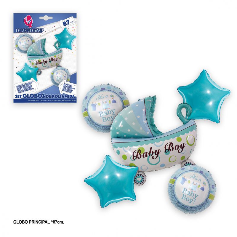 set globos foil baby boy