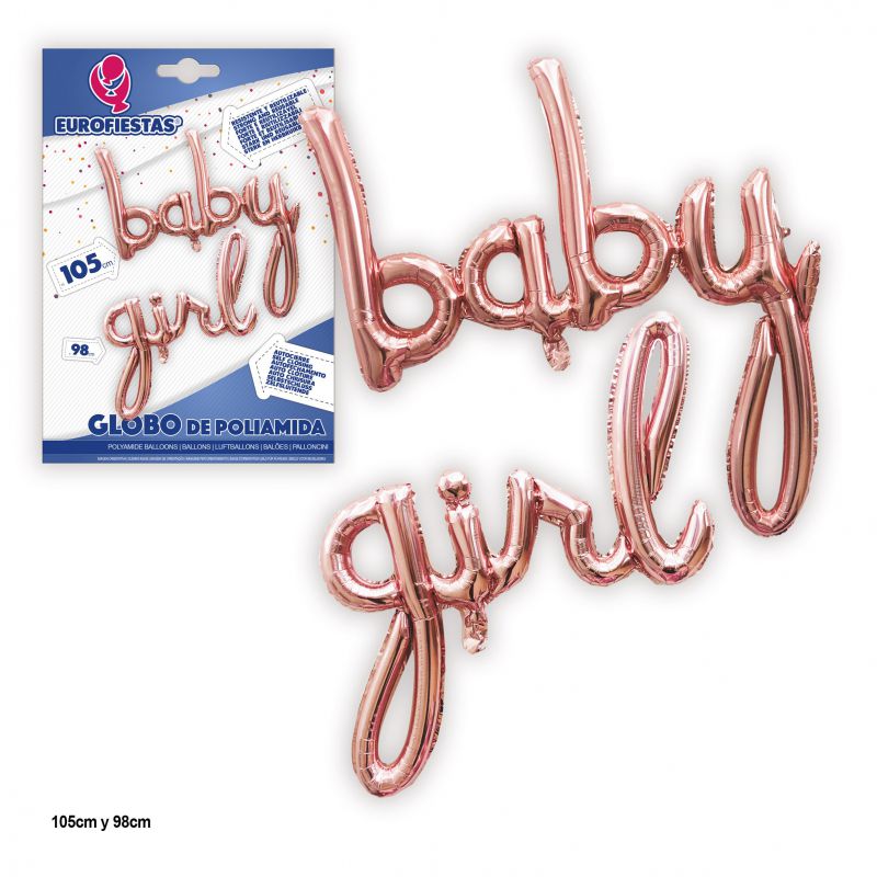 globo foil letras baby girl 200cm