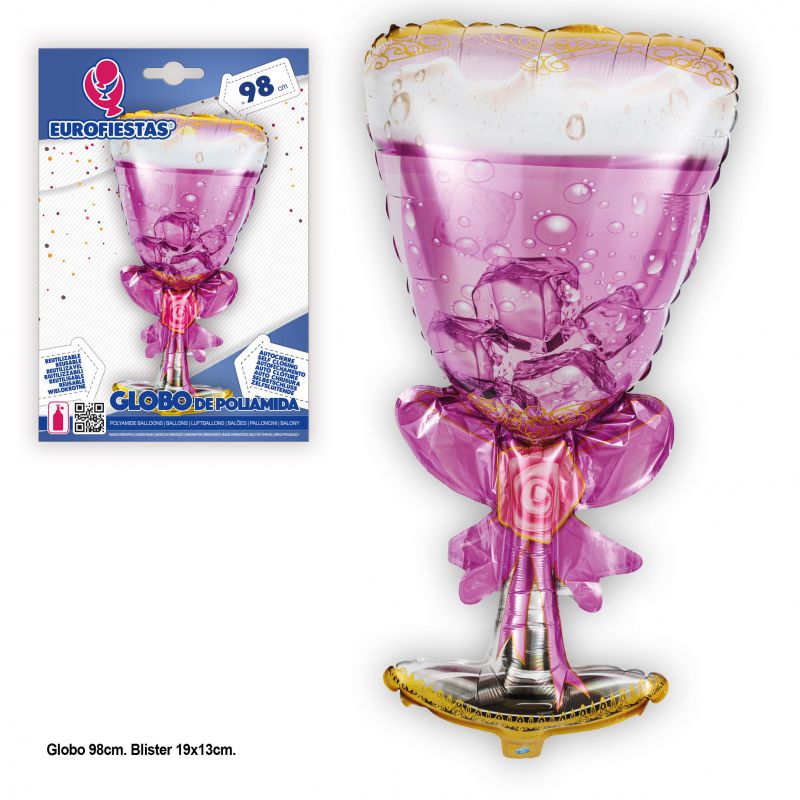 globo foil copa rosa 98cm