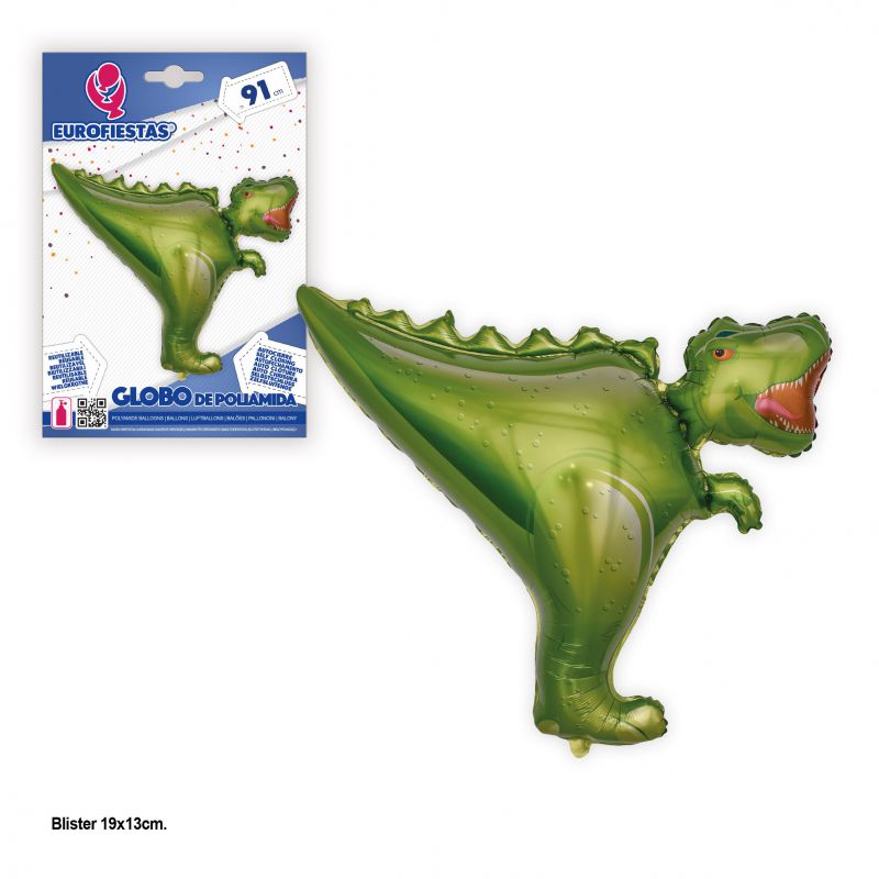 globo foil 91x76cm t-rex verde