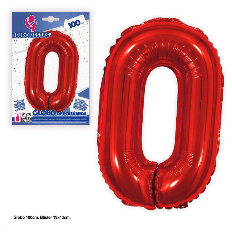 globo foil 1m rojo *0*
