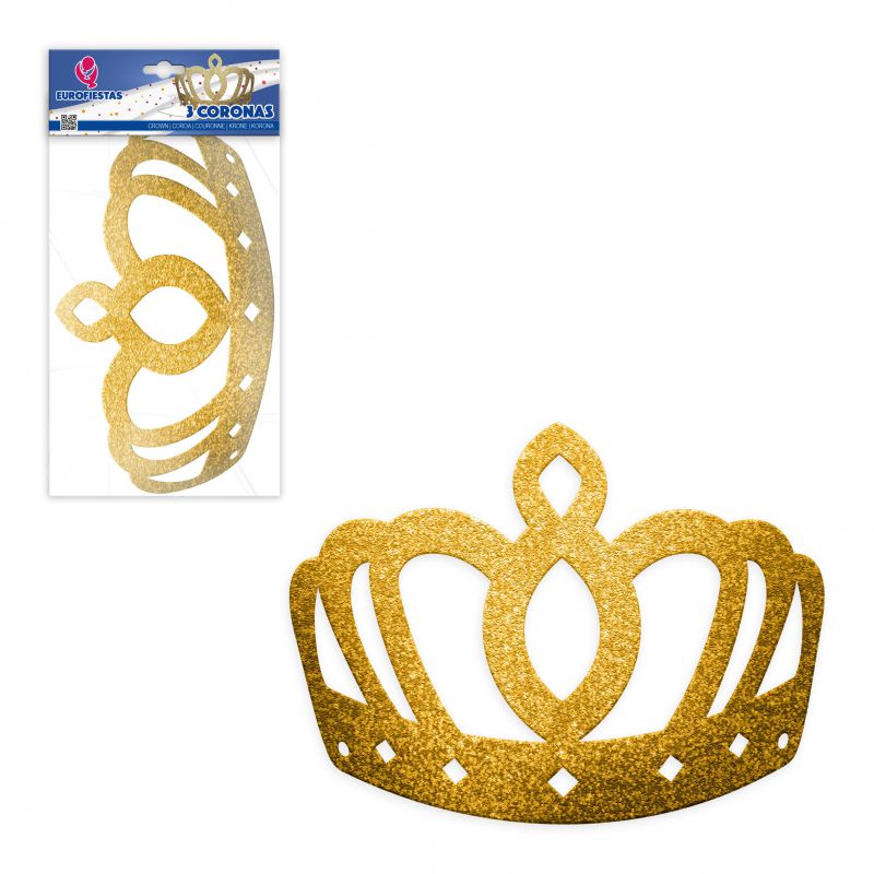 corona purpurina oro rey