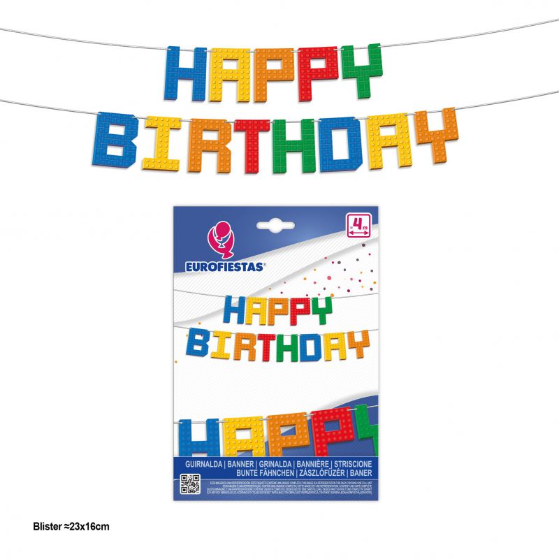 guirnalda letras happy birthday col blocks