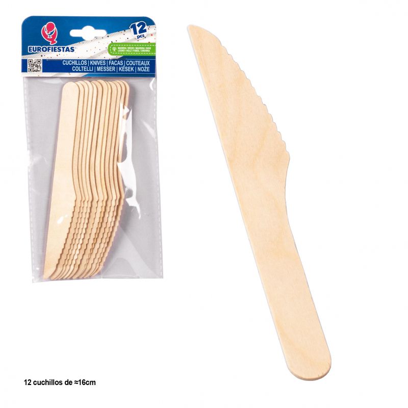 cuchillos de madera 16cm 12pcs