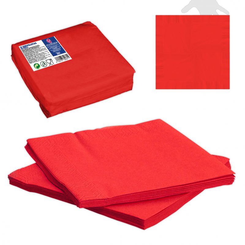 servilletas papel rojas*12