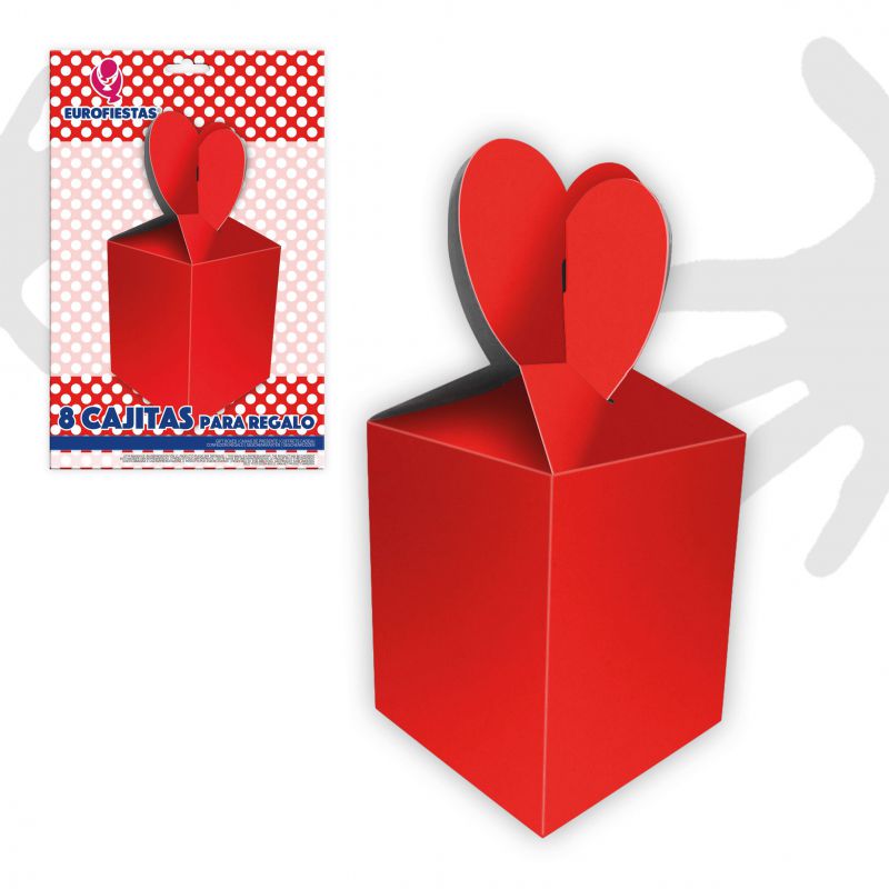 caja regalo liso rojo *8
