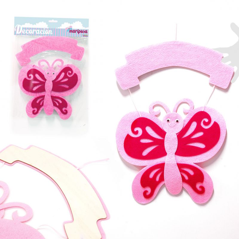 decoracion *mariposa rosa*