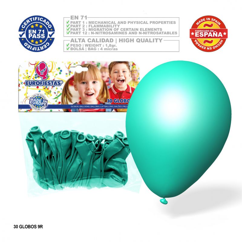 globos color tiffany 30u