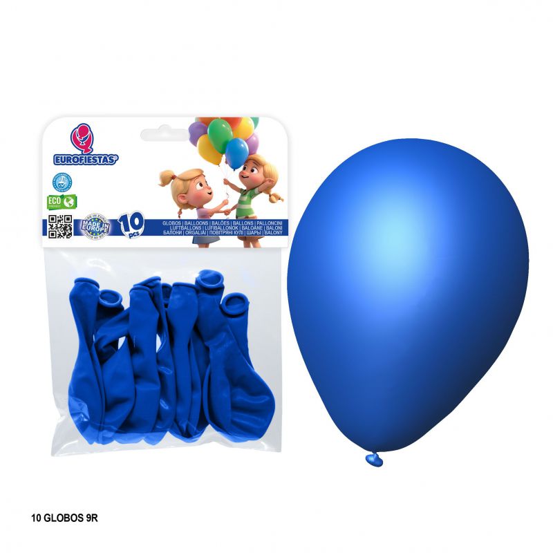 globos azul medio*10 paq24u c/360u