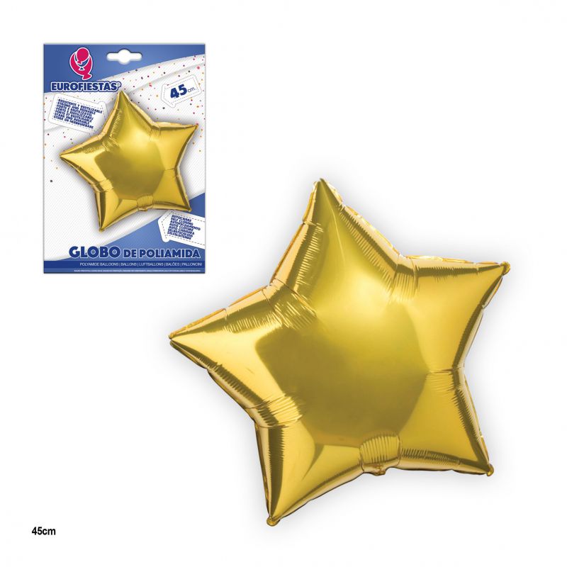 globo foil estrella oro 45cm
