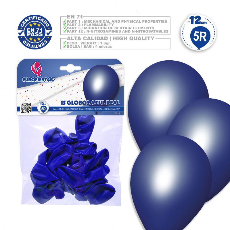 globos 5r *15 azul real