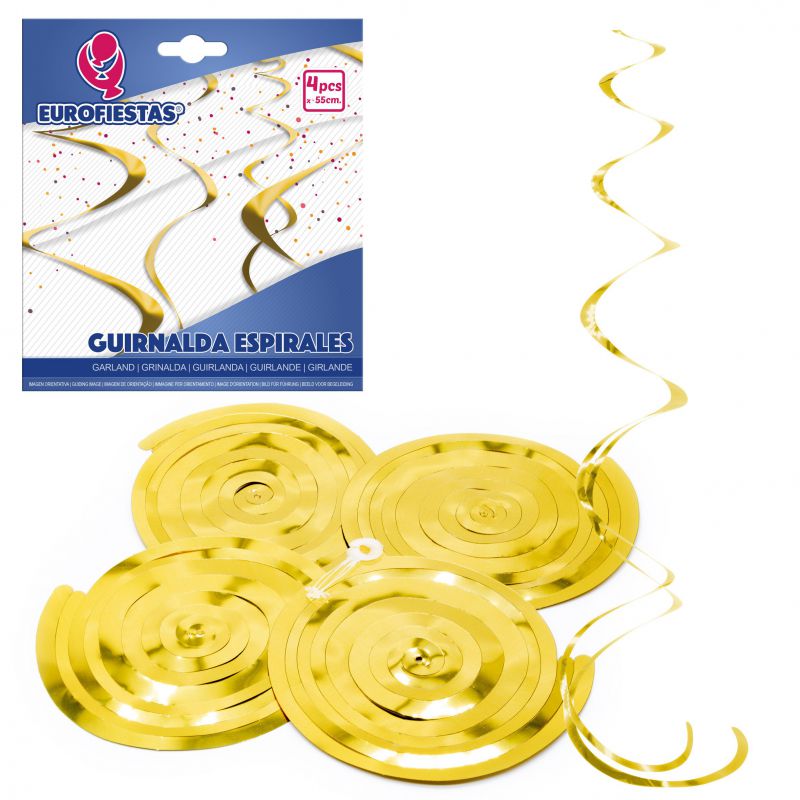 guirnalda espirales oro