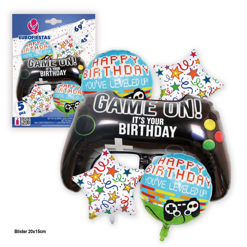 SET GLOBOS FOIL GAME ON IT'S YOUR BIRTHDAY